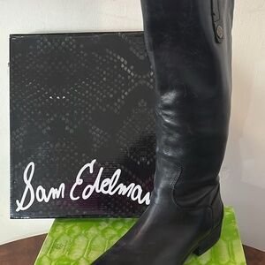 Over the Calf Leather Boots